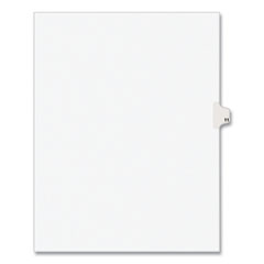 Avery® Preprinted Legal Exhibit Side Tab Index Dividers, Avery Style, 10-Tab, 11, 11 x 8.5, White, 25/Pack