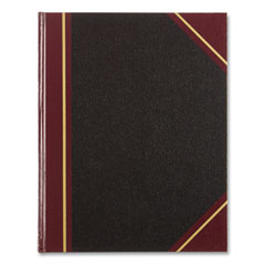 National® Texthide Eye-Ease Record Book, Black/Burgundy/Gold Cover, 10.38 x 8.38 Sheets, 150 Sheets/Book