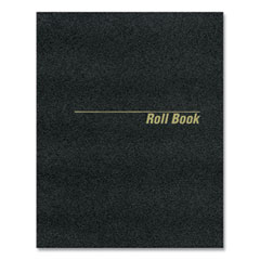 National® Roll Call Book, 9-1/2 x 7-7/8, Black, 48 Pages