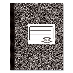 National® Composition Book, Medium/College Rule, Black Marble Cover, 11 x 8.38, 80 Sheets
