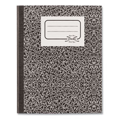 National® Composition Book, Wide/Legal Rule, Black Marble Cover, (80) 10 x 7.88 Sheets