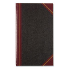 National® Texthide Eye-Ease Record Book, Black/Burgundy/Gold Cover, 14.25 x 8.75 Sheets, 300 Sheets/Book