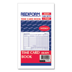 Rediform® Weekly Employee Time Cards, One Side, 4.25 x 7, 100/Pad