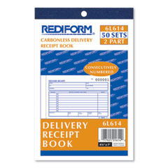 Rediform® Delivery Receipt Book, Three-Part Carbonless, 6.38 x 4.25, 50 Forms Total