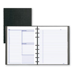 Blueline® NotePro Undated Daily Planner, 9.25 x 7.25, Black Cover, Undated