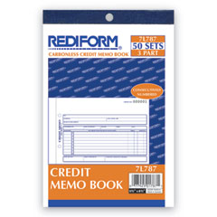 Rediform® Credit Memo Book, Three-Part Carbonless, 5.5 x 7.88, 1/Page, 50 Forms