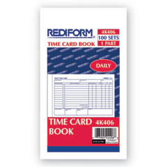 Rediform® Daily Employee Time Cards, Two Sides, 4.25 x 7, 100/Pad