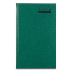 National® Emerald Series Account Book, Green Cover, 12.25 x 7.25 Sheets, 500 Sheets/Book
