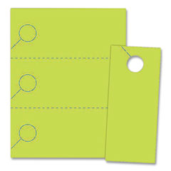 Blanks/USA® Small Micro-Perforated Door Hangers, 65 lb Cover Weight, 8.5 x 11, Green, 3 Hangers/Sheet, 334 Sheets/Pack