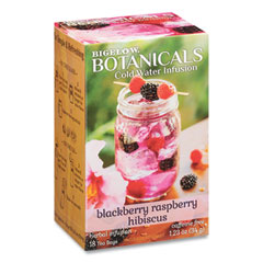 Bigelow® Botanicals Blackberry Raspberry Hibiscus Cold Water Herbal Infusion, 0.7 oz Tea Bag, 18/Box