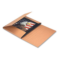 Coastwide Professional™ Rigid Corrugated Kraft Fold-Over Mailer, 200 lb Mullen Rated, Square Fold-Over Flap, 30 x 24, Brown Kraft, 20/Bundle