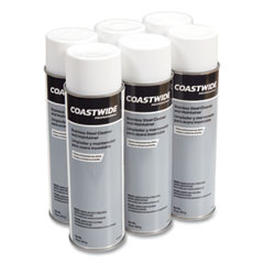 Coastwide Professional™ Stainless Steel Cleaner and Maintainer, Fresh and Clean, 16 oz Aerosol Spray, 6/Carton