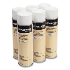 Coastwide Professional™ Carpet and Upholstery Spot Remover, Fresh Linen Scent, 18 oz Aerosol Spray, 6/Carton