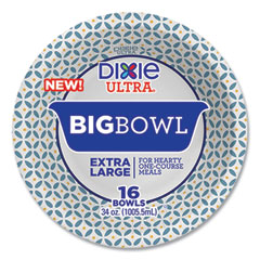 Dixie® Ultra® Heavy-Duty Big Bowls, 34 oz, Multicolor, 16/Pack