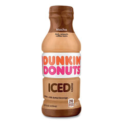 Dunkin Donuts® Mocha Iced Coffee Drink, 13.7 oz Bottle, 12/Carton