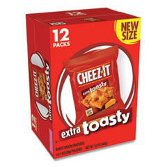 Cheez-It® Baked Snack Crackers, Extra Toasty Crackers, 1 oz Bag, 12/Box