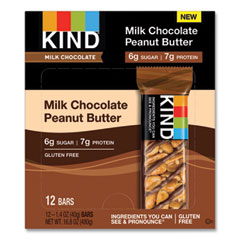 KIND Milk Chocolate Bars, Milk Chocolate Peanut Butter, 1.4 oz Bar, 12/Box