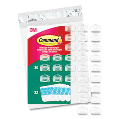 Command™ All Weather Hooks and Strips, Small, Plastic, Clear, 0.5
