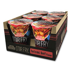Cup Noodles Stir Fry, Teriyaki Beef, 3 oz Cup, 6/Carton NSFNIS42401