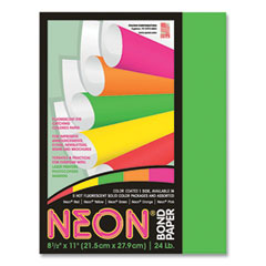 Pacon® Neon Multi-Purpose Paper, 24 lb, 8.5 x 11, Green, 100/Pack