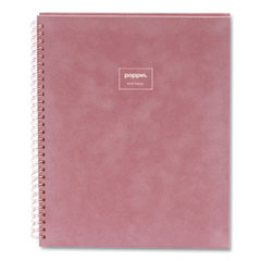 Poppin Velvet Professional Notebook, College Rule, Dusty Rose Cover, 10.25 x 8.25, 40 Sheets