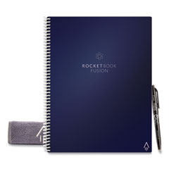 Rocketbook Fusion Smart Notebook, Seven Assorted Page Formats, Blue Cover, (21) 11 x 8.5 Sheets