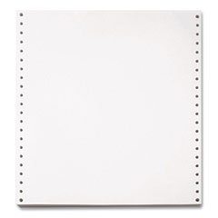 Willamette Blank Continuous Paper, 1-Part, 20 lb Bond Weight, 9.5 x 5.5, White, 5,400/Carton