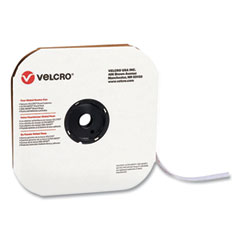 VELCRO® Brand Sticky-Back Fasteners, Loop Side, 0.63" x 75 ft, White