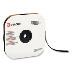 VELCRO® Brand Sticky-Back Fasteners, Loop Side, 0.63" x 75 ft, Black