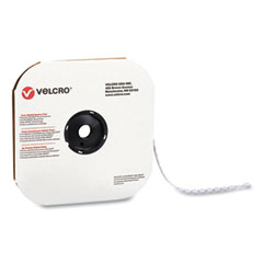 VELCRO® Brand Sticky-Back Fasteners, Loop Side, 0.5" dia, White, 1,440/Carton