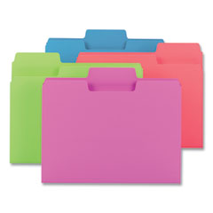 Smead™ SuperTab Colored File Folders, 1/3-Cut Tabs: Assorted, Letter Size, 0.75" Expansion, 11-pt Stock, Assorted Colors, 24/Pack