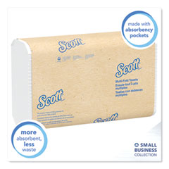 Scott® Multi-Fold Towels, Absorbency Pockets, 1-Ply, 9.2 x 9.4, White, 250 Sheets/Pack