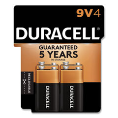 Duracell® CopperTop Alkaline 9V Batteries, 4/Pack