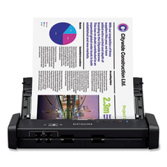 Epson® DS-320 Portable Duplex Document Scanner, 1200 dpi Optical Resolution, 20-Sheet Duplex Auto Document Feeder