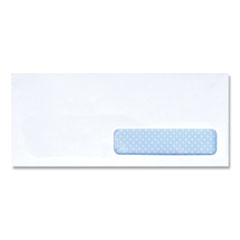 Universal® Open-Side Security Tint Business Envelope, 1 Window, #10, Commercial Flap, Gummed Closure, 4.13 x 9.5, White, 500/Box