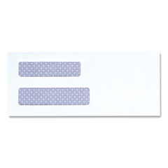 Universal® Double Window Business Envelope, #8 5/8, Square Flap, Gummed Closure, 3.63 x 8.88, White, 500/Box