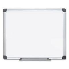 MasterVision® Porcelain Value Dry Erase Board, 48 x 96, White Surface, Silver Aluminum Frame
