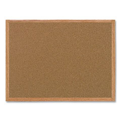 MasterVision® Value Cork Bulletin Board with Oak Frame, 24 x 36, Natural Surface, Oak Frame