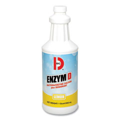 Enzym D Digester Liquid Deodorant, Lemon, 32 oz Bottle, 12/Carton