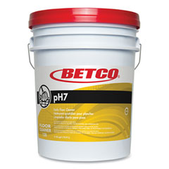 Betco® pH7 Floor Cleaner, Lemon Scent, 5 gal Bottle