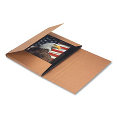 Coastwide Professional™ Rigid Corrugated Kraft Fold-Over Mailer, 200 lb Mullen Rated, Square Fold-Over Flap, 36 x 24 x 6, Brown Kraft, 20/Bundle