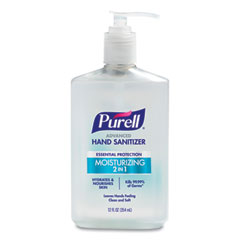 PURELL® 2 in 1 Moisturizing Advanced Hand Sanitizer Gel, Clean Scent, 12 oz Pump Bottle, Clean Scent