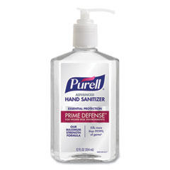 PURELL® Prime Defense Advanced 85% Alcohol Gel Hand Sanitizer, 12 oz Pump Bottle, Clean Scent