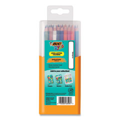 BIC® #2 Pencil Xtra Fun, HB (#2), Black Lead, Assorted Barrel Colors, 18/Pack