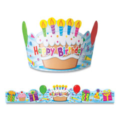 Carson-Dellosa Education Student Crown, Birthday, 23.5 x 4, Assorted Colors, 30/Pack