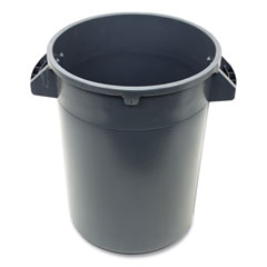 Impact® Gator Plus Container, Round, Plastic, 32 gal, Gray