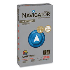 Navigator® Platinum Paper, 99 Bright, 20 lb, 8.5 x 14, White, 500 Sheets/Ream, 10 Reams/Carton