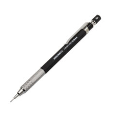 7520016943026, SKILCRAFT Draft Pro Mechanical Drafting Pencil, 0.5 mm, Black Lead, Black/Silver Barrel, 3/Pack