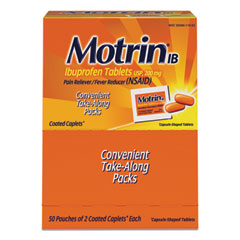 Motrin® IB Ibuprofen Tablets, Two-Pack, 50 Packs/Box