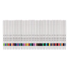 uni-ball® EMOTT ever fine Porous Point Pen, Stick, Fine 0.4 mm, Assorted Ink Colors, White Barrel, 40/Pack